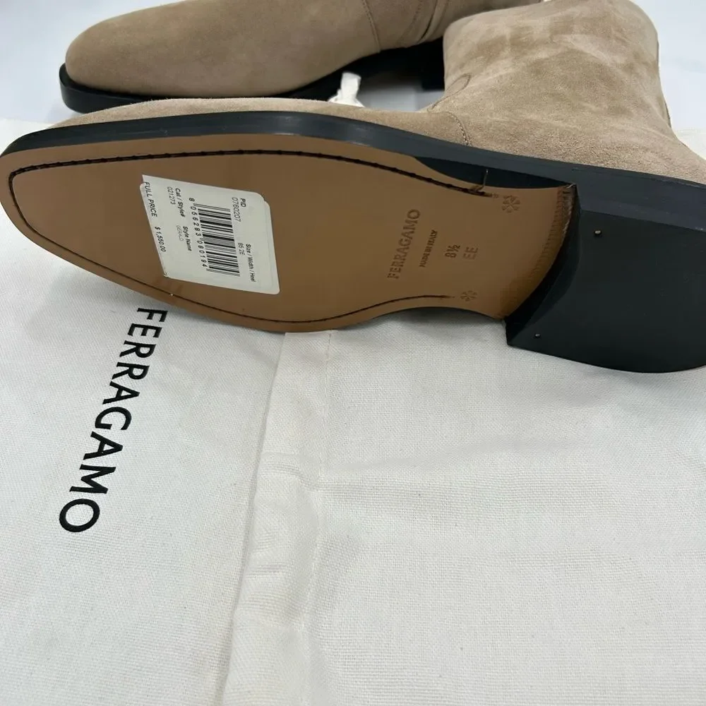 Men’s Salvatore Ferragamo suede Gerald ankle boots size 8.5 EE made in Italy